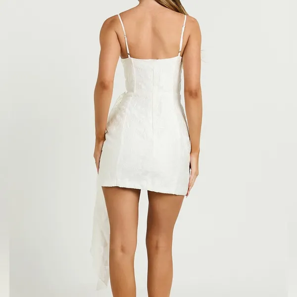 White Showpo Laine Mini Dress Size US 8 - Image 2