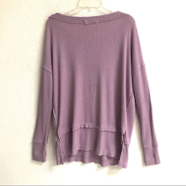 Free People We the Free lavender long sleeve thermal top XS‎ - Image 3