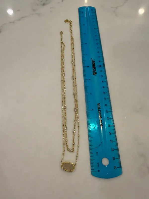 Kendra Scott Gold Necklace Multi-Strand Elisa - Image 5