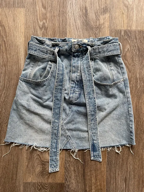 Free people denim tie skirt - Image 2