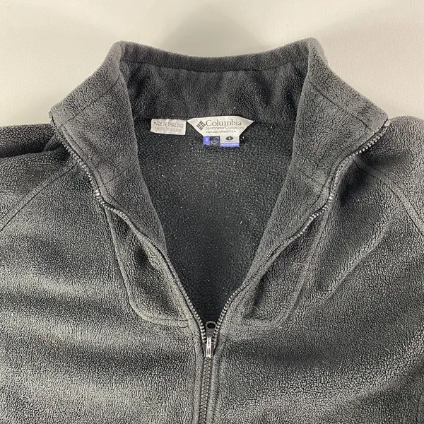 Columbia Jacket Women's Large Black Full Zip Fleece Zip Pockets Core Interchange - Image 2
