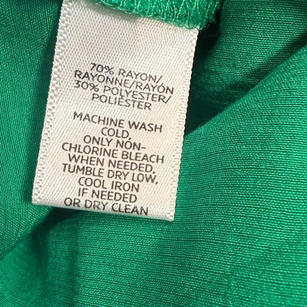 LOFT square neck relaxed fit flowy top blouse emerald kelly green M - Image 5
