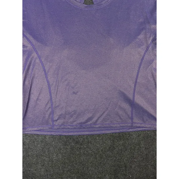 Lululemon Purple Heathered Open Back Yoga Training Top Short Sleeve Womens - Image 7