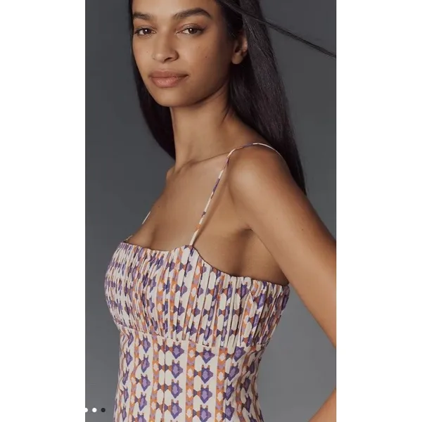 Anthropologie Maeve The Ophelia Linen Mini Dress sz 10 Boho Coastal Sunny NEW - Image 4
