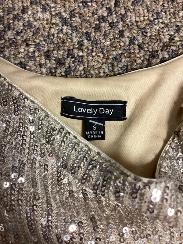 Lovely Day Champagne Sequins 2 Pc. Size S - Image 6