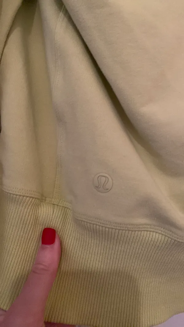 Neon Yellow Lululemon Cropped Sweatshirt  - Image 4