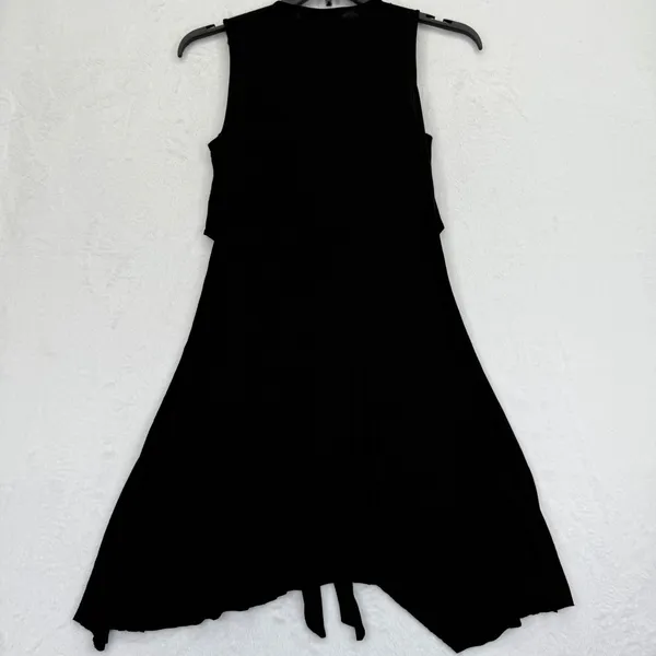AllSaints Jayda Jersey‎ Dress Black Sleeveless Tie Waist Casual Womens Small - Image 10