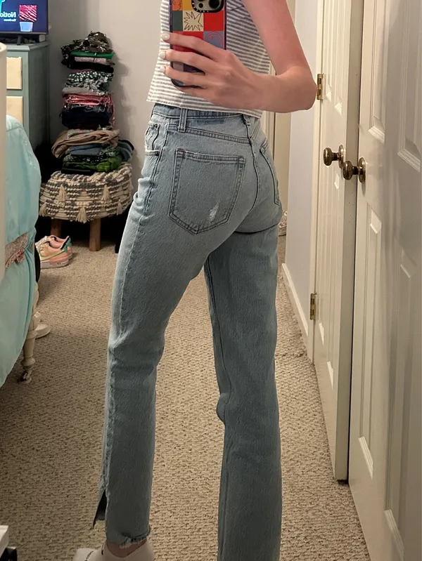 Abercrombie 90s Ultra High-Rise Straight Jeans - Image 3
