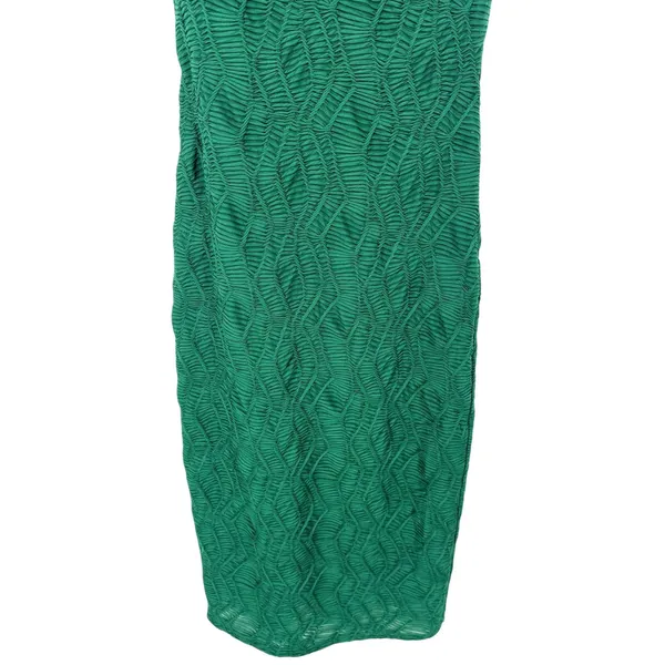 House of Harlow Green Textured Mock Neck Sleeveless Bodycon Midi Dress Size XS - Image 9