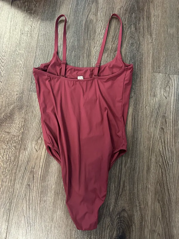Free People Intimately Bodysuit Burgundy - Image 4