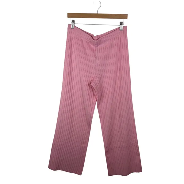 NWT Avara Wishlist Brianna Pink Ribbed Knit Pants Large Stretch Comfy‎ Lounge - Image 2