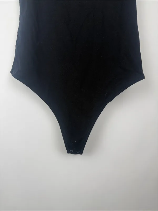 Abercrombie Soft AF Collection Black Tank Sleeveless Bodysuit Size Medium - Image 3