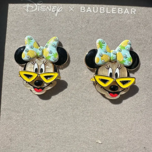 1 pc Disney X BAUBLEBAR Minnie Mouse Pluto Goofy diamond drop earring w/ box 🎁 - Image 6