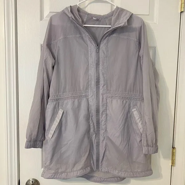 Lululemon Lightweight Full Zip Jacket Windbreaker In The Clear Size 6 Purple - Image 11