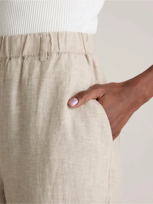 NWT Quince 100% European Linen Pants in Flax Size Medium - Image 2