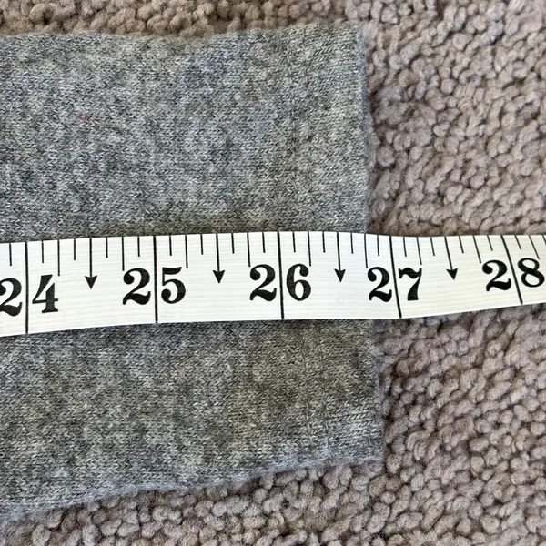 Brandy Melville Wool Blend Sweater One Size Gray‎ Oversized Made in Italy Deep V - Image 7
