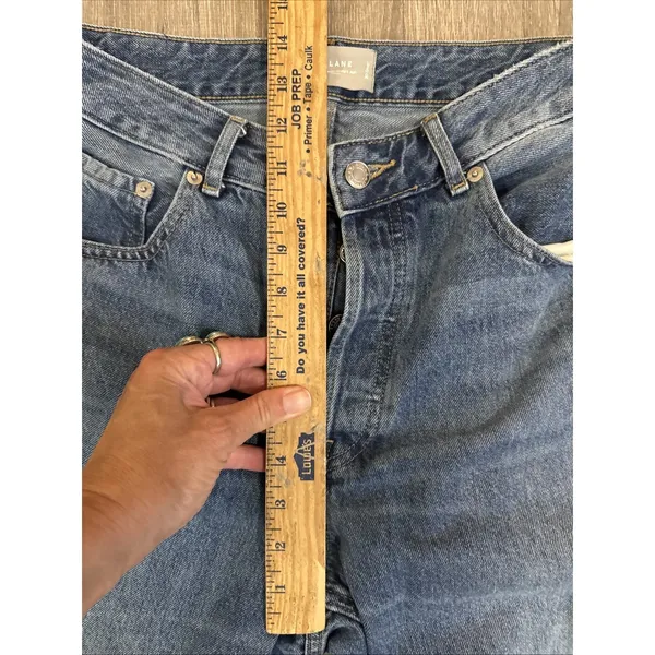 Everlane Jeans Womens 30 Blue 90s Cheeky Jean Crop Organic‎ Cotton Button Fly - Image 5