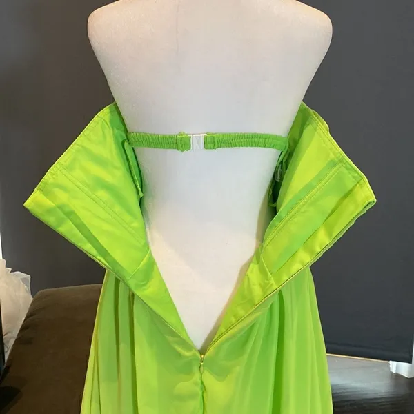 Women’s Lime Green Short Chiffon Prom Party Homecoming Dress Size 8 NWT - Image 6