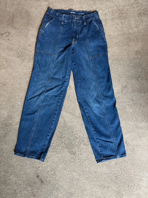 Old Navy Medium Wash High Rise OG Loose Jeans Size 6 - Image 2