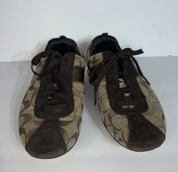 COACH Hadley Womens Logo Sneakers Brown Size 7 M - Image 3