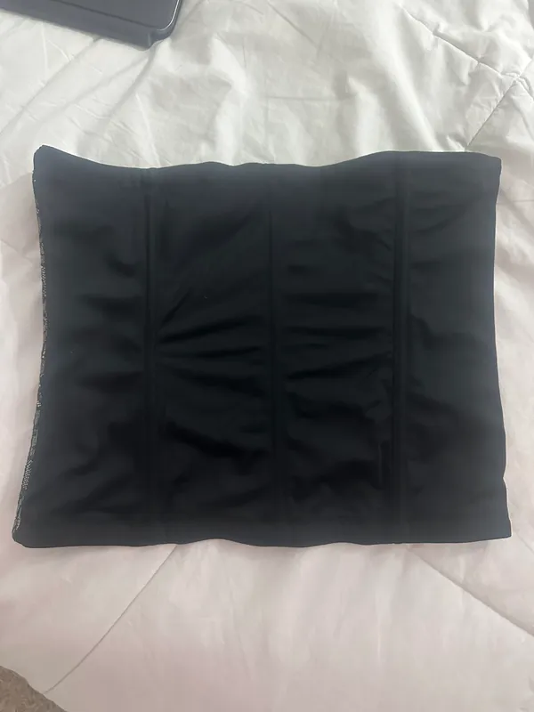 Black Strapless Top Size L - Image 2