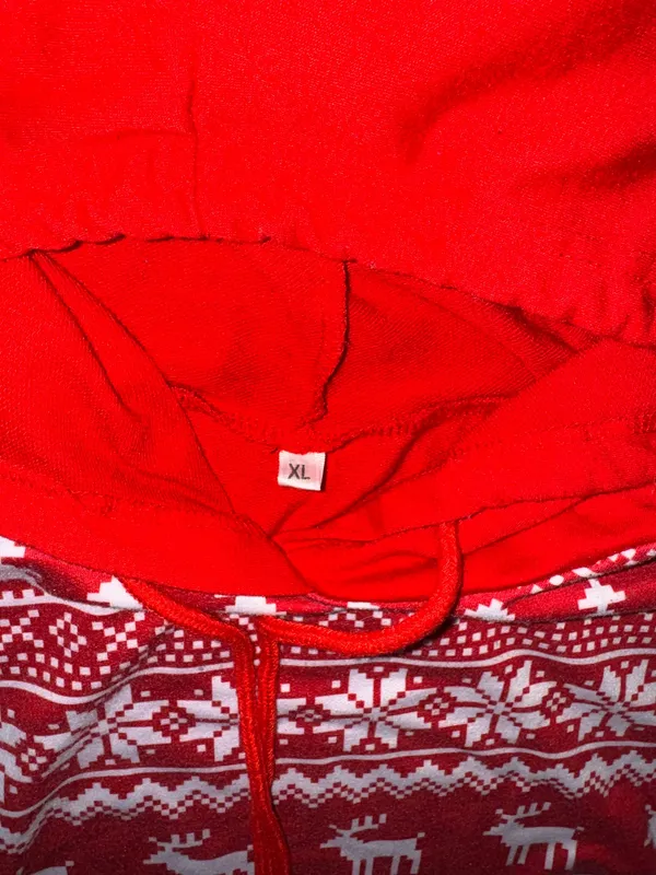 Woman’s Christmas Reindeer Longsleeve Lightweight Hoodie XL - Image 3