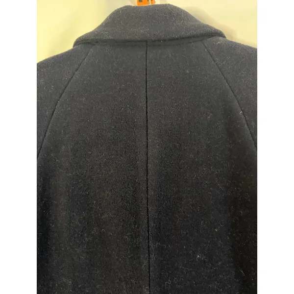 BDG Urban Outfitters Navy Blue Wool Blend Melton Boyfriend Coat Women's sz. XS - Image 8