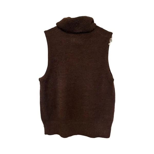 Jessica Simpson Brown Sleeveless Turtleneck Sweater Vest | Women’s M - Image 4
