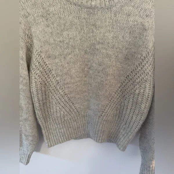 Madewell Wool Blend Crewneck Wedge Long Sleeve Sweater XS - Image 4