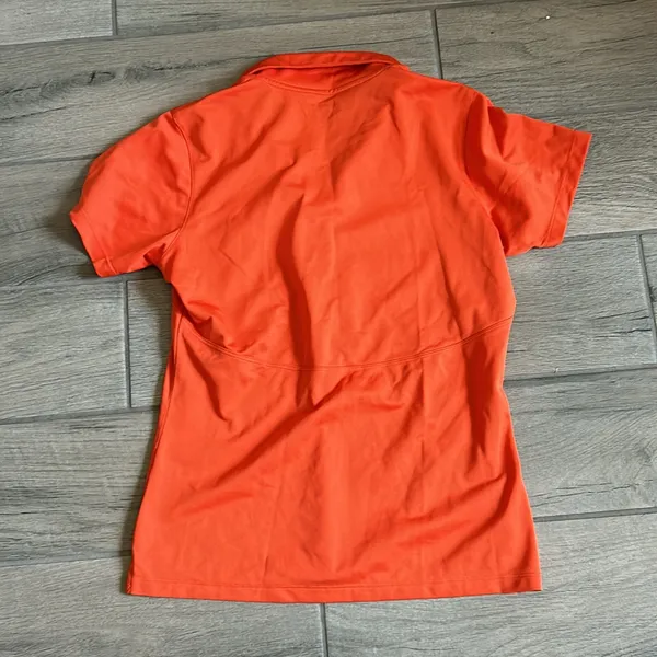 Sport tek orange polo shirt with dog embroidery - Image 4