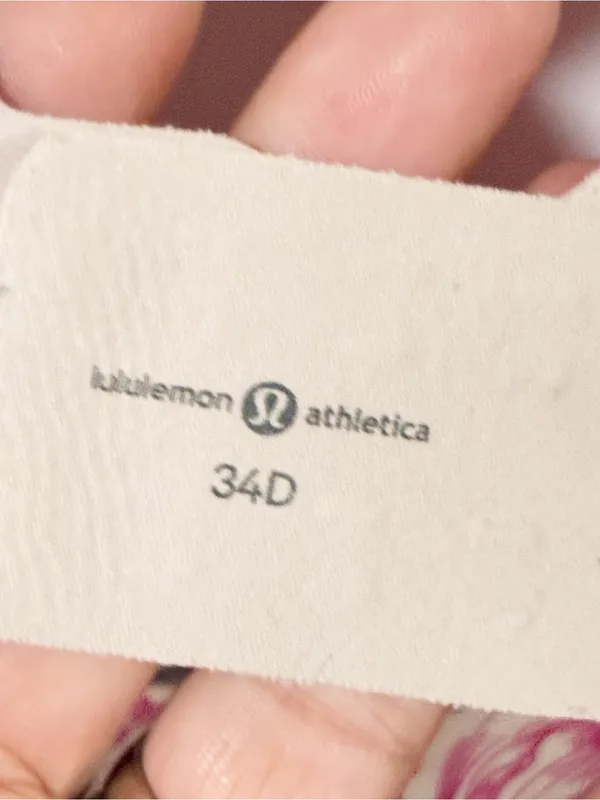 Lululemon Enlite Bra Padded Floral Bloom White Star Ruby Size 34D - Image 3
