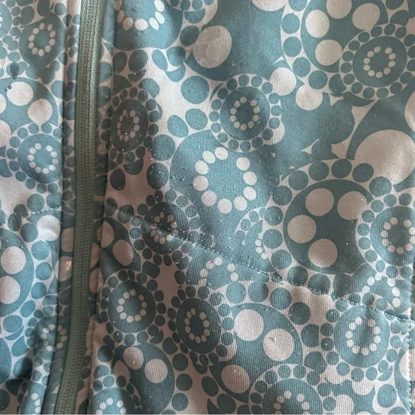 The North Face Fleece Lined TKA Stretch Zip Up Jacket Hoodie‎ Blue Floral Size L - Image 5