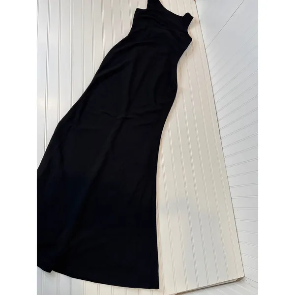 NWT Lulus Love In Your Eyes Black Knotted Mermaid Maxi Dress Prom Wedding Sze M - Image 2