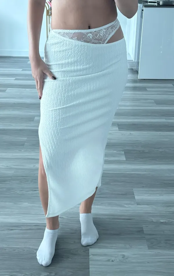 Amazon Lace Detail Midi Skirt - Image 2