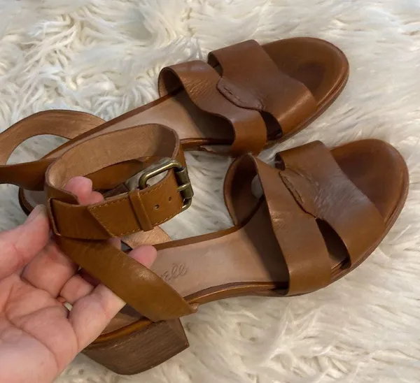 Madewell Sandals Size 7.5 Leather Upper Lining And Sole See All Photos - Image 3