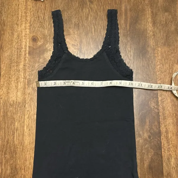 Abercrombie & Fitch Black Tank Top with Lace Straps - Image 6