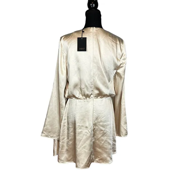 NBD White Satin Cocktail Mini Dress XS Party Bridal Designer Revolve $208 NEW - Image 6