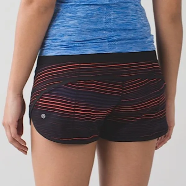 Lululemon‎ Speed Short 4-Way Stretch Twisted Dune Alarming Black / Black 8 - Image 2