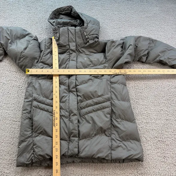 Columbia Womens Gray Quilted Hooded Puffer Jacket WL0880 Size S - Image 3
