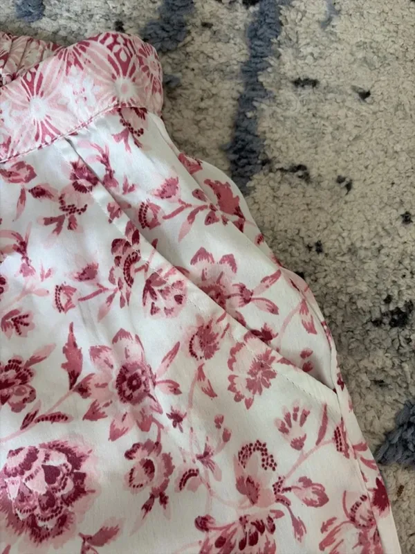 Haute hippie pink floral print lounge/pajama set (size small) - Image 7