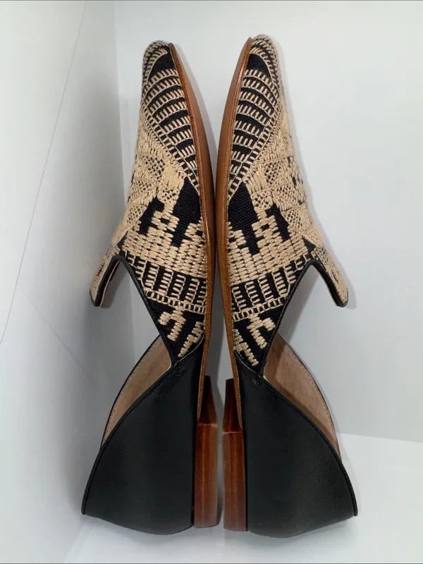 LATIGO For Anthropologie ‘Alba’ Embroidered d’Orsay Loafer Flats Women’s 8 Boho - Image 9