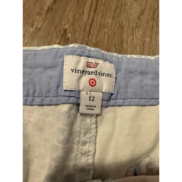 Vineyard Vines Target Patchwork Plaid Whale Cotton 4" Shorts‎ Stretchy 12 - Image 3