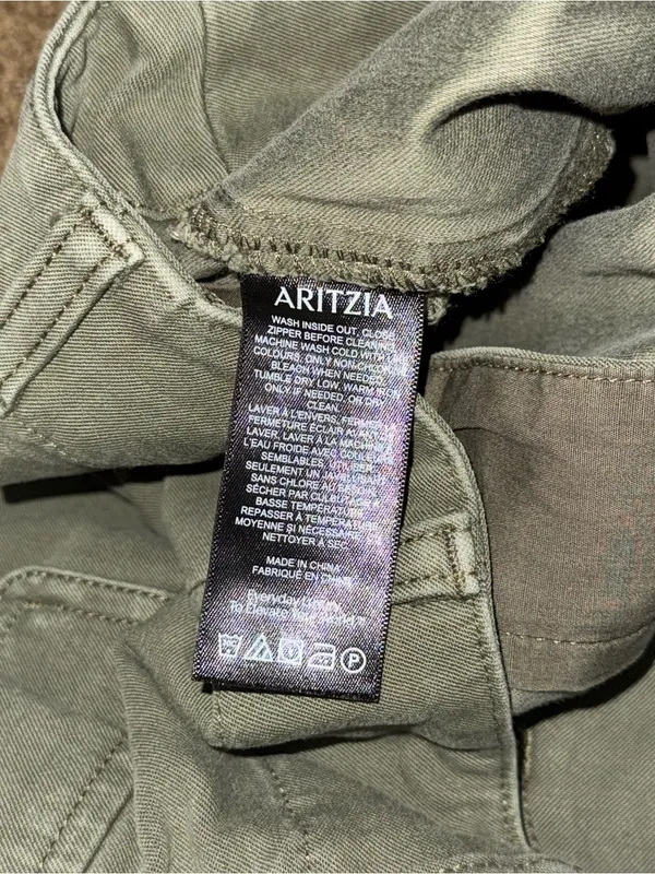 Aritzia TNA Wide Leg Cargo Pants Army Green Baggy Streetwear Contemporary Size 2 - Image 7