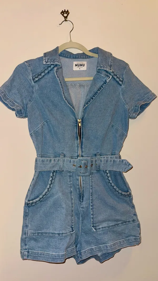 Show Me Your Mumu Outlaw Denim Romper - Image 3