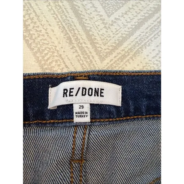 RE/DONE Dark Wash 70S Bootcut Jeans Button Fly Size 29 - Image 4