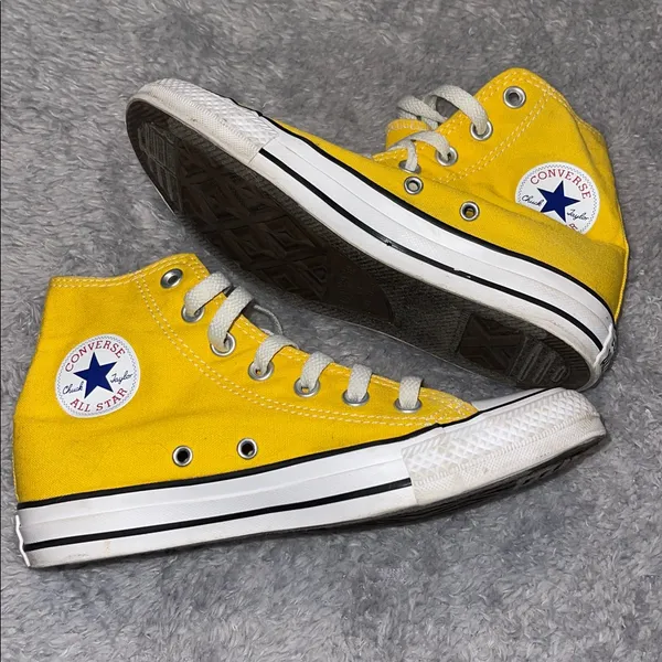 Converse Chuck Taylor All Star High Tops Yellow Unisex W6 / M4 - Image 2