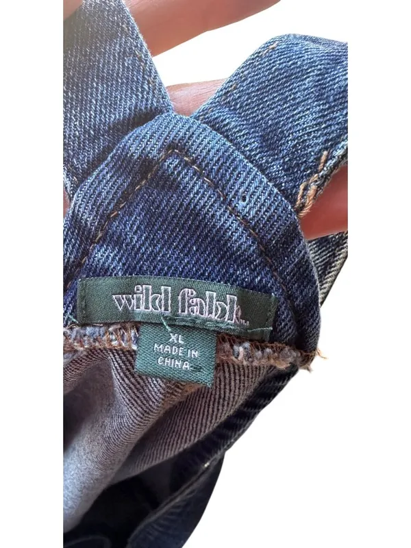 Wild Fable Blue Denim Overall Dress With Adjustable Straps & Front Pockets - Image 10