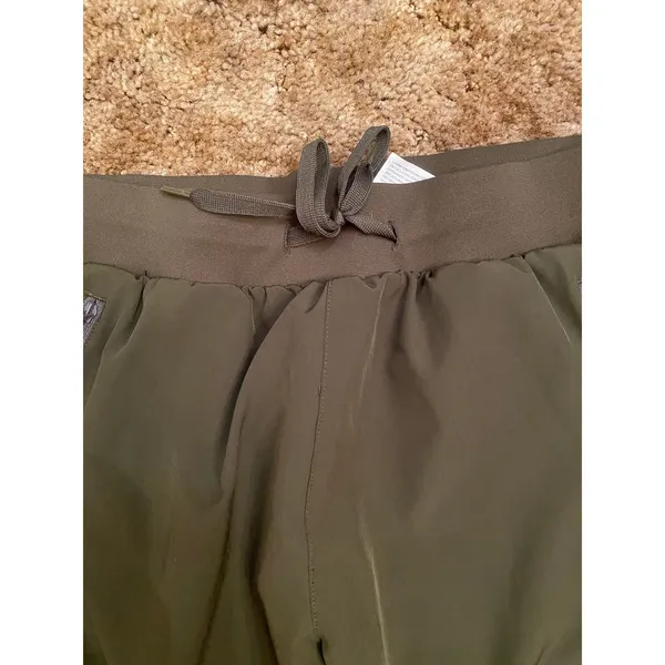 Olive Green Women's Cargo Joggers Cuffed Lightweight Athleisure - Image 6