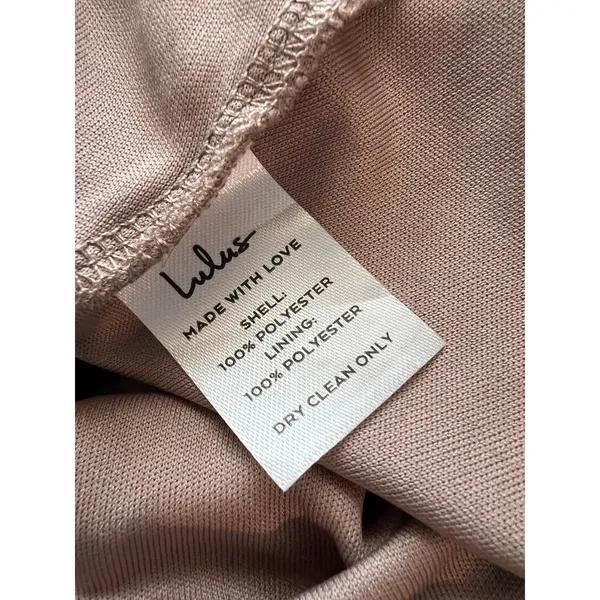 Lulu's Heavenly Hues Taupe Blush‎ Gown Maxi Long Dress MEDIUM NWT Formal - Image 10
