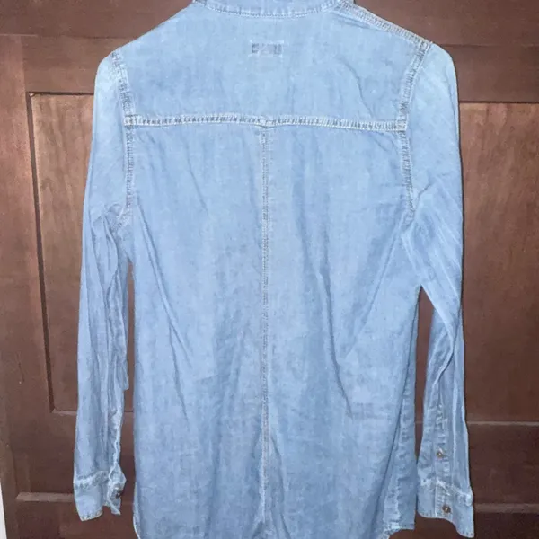 Mossimo Supply Co. Blue Denim Top Size M - Image 3